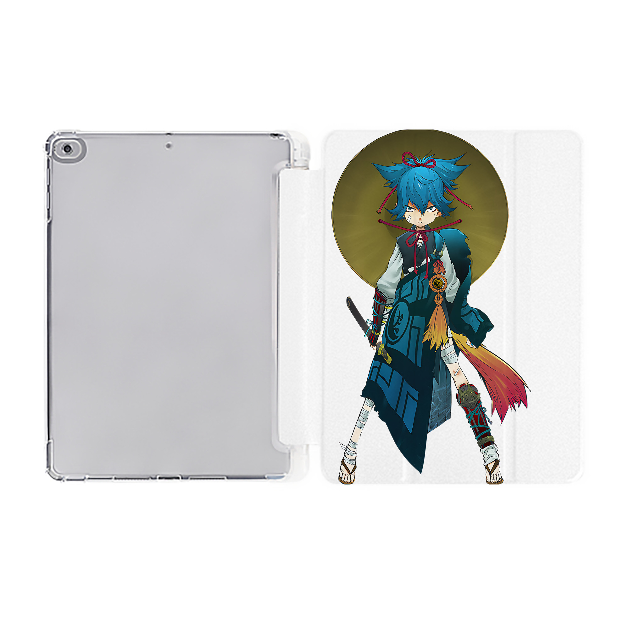（画像用） 刀剣乱舞 Touken Ranbu IPad ケース ペン収納付き 三つ折りスタンド PUレザー×シリコン 対応機種9.5/10.5/10.9インチ
